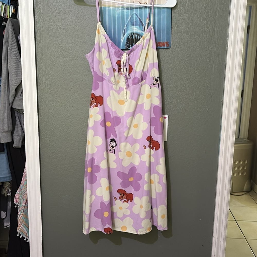 Disney A Goofy Movie Floral Max & Roxanne Tank Dress - BoxLunch Exclusive - Picture 4 of 5